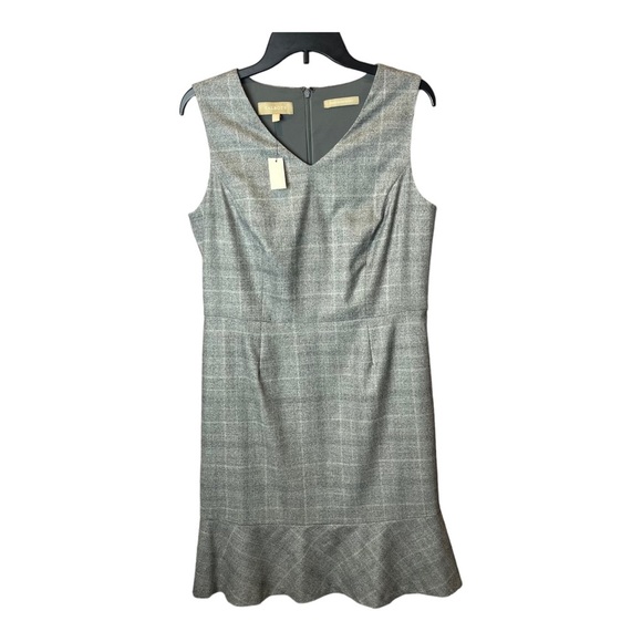 Talbots Dresses & Skirts - Talbots Gray Italian Luxe Glen Plaid Wool Dress 12P